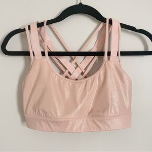 Victoria’s Secret Pink shimmer crisscross sports bra size Small